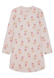 Schiesser Nachthemd langarm Bunt gemustert - Kids Nightwear für Mädchen, Größe 4Y, 100 % Baumwolle