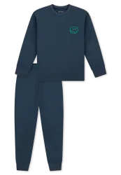 Schiesser Schlafanzug mit Bündchen Dunkelblau - Nightwear für Jungen, Größe 6Y, 100 % Baumwolle