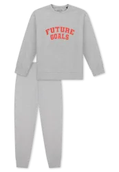 Schiesser Schlafanzug mit Bündchen Grau - Nightwear für Jungen, Größe 3Y, 100 % Baumwolle