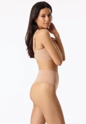 Schiesser High Waist Slip Seamless Beige - Seamless Contouring für Damen, Größe 38, 85 % Polyamid, 15 % Elasthan