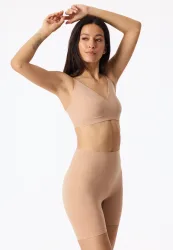 Schiesser Shorts Seamless Beige - Seamless Contouring für Damen, Größe 46, 85 % Polyamid, 15 % Elasthan