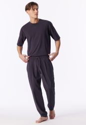 Schiesser Hose Anthrazit - Mix+Relax für Herren, Größe M, 73 % Baumwolle, 27 % Polyester