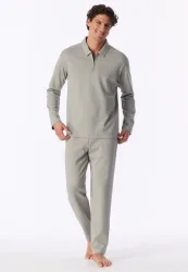 Schiesser Shirt Feinripp mit Reißverschluss Grau - Mix+Relax für Herren, Größe S, 80 % Baumwolle, 20 % Polyester