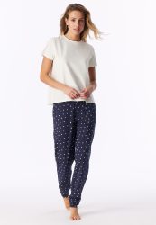 Schiesser T-Shirt Weiss - Mix+Relax für Damen, Größe S, 95 % Baumwolle, 5 % Elasthan