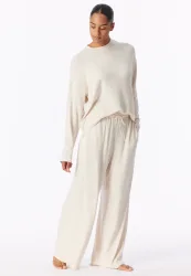 Schiesser Hose Off-White - Mix+Relax für Damen, Größe S, 65 % Viskose, 5 % Elasthan, 30 % Baumwolle