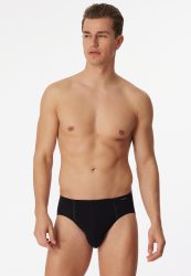 Schiesser Slip 3er-Pack Schwarz - Essentials für Herren, Größe S, 95 % Baumwolle, 5 % Elasthan
