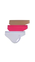 Schiesser String 3er-Pack Rot/Blau/Braun - ADIDAS für Damen, Größe S, 87 % Polyamid, 13 % Elasthan