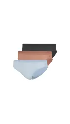 Schiesser Slip 3er-Pack Schwarz/Blau/Braun - ADIDAS für Damen, Größe S, 76 % Polyamid, 24 % Elasthan