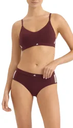Schiesser Hipster Slip Bordeaux - ADIDAS für Damen, Größe S, 95 % Baumwolle, 5 % Elasthan