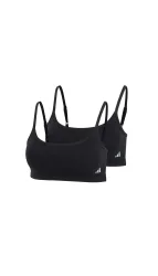 Schiesser Bustier 2er-Pack Schwarz - ADIDAS für Damen, Größe L, 5 % Elasthan, 48 % Modal, 47 % Baumwolle
