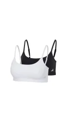 Schiesser Bustier 2er-Pack Schwarz/Weiss - ADIDAS für Damen, Größe M, 5 % Elasthan, 48 % Modal, 47 % Baumwolle