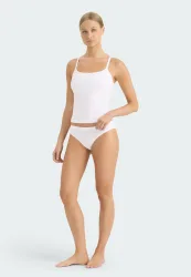 Schiesser Spaghetti-Top Weiss - ADIDAS für Damen, Größe M, 95 % Baumwolle, 5 % Elasthan