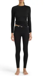 Schiesser Leggings Schwarz - ADIDAS für Damen, Größe S, 9 % Elasthan, 45 % Polyacryl, 34 % Polyester, 12 % Bambus