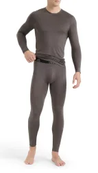 Schiesser Unterhose lang Grau - ADIDAS für Herren, Größe XL, 9 % Elasthan, 45 % Polyacryl, 35 % Polyester, 11 % Bambus