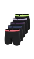 Schiesser Enge Boxershorts 5er-Pack Schwarz - ADIDAS für Herren, Größe XXL, 85 % Polyester, 15 % Elasthan