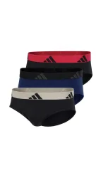 Schiesser Slip 3er-Pack Blau/Schwarz - ADIDAS für Herren, Größe L, 95 % Baumwolle, 5 % Elasthan