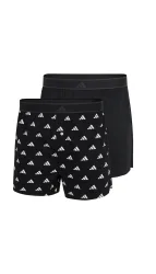 Schiesser Boxershorts mit Knopfleiste 2er-Pack Schwarz/Weiss - ADIDAS für Herren, Größe XL, 100 % Baumwolle