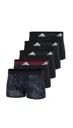 Schiesser Enge Boxershorts 5er-Pack Schwarz gemustert - ADIDAS für Herren, Größe M, 95 % Baumwolle, 5 % Elasthan