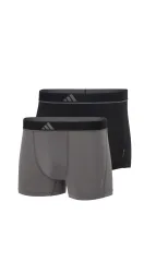 Schiesser Enge Boxershorts 2er-Pack Schwarz/Grau - ADIDAS für Herren, Größe M, 85 % Polyester, 15 % Elasthan