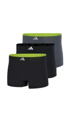 Schiesser Enge Boxershorts 3er-Pack Schwarz/Grau - ADIDAS für Herren, Größe XL, 93 % Polyester, 7 % Elasthan