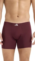 Schiesser Enge Boxershorts lang 3er-Pack Bordeaux/Schwarz - ADIDAS für Herren, Größe L, 93 % Polyester, 7 % Elasthan