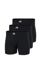 Schiesser Enge Boxershorts 3er-Pack Schwarz - ADIDAS für Herren, Größe L, 93 % Polyester, 7 % Elasthan