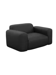 Design Echtleder Loungesessel „Aras“ Echtleder Schwarz BLOOMINGLOFT Collection