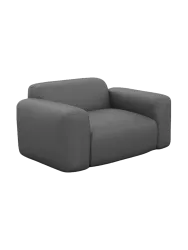 Design Echtleder Loungesessel „Aras“ Echtleder Dark Grey BLOOMINGLOFT Collection
