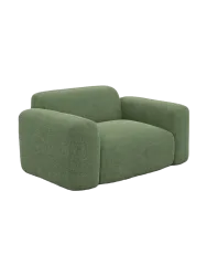 Design Loungesessel „Aras“ mit Strukturstoff-Bezug Strukturstoff Grün BLOOMINGLOFT Collection