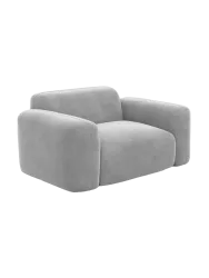 Design Loungesessel „Aras“ mit Samtbezug Samtbezug Hellgrau BLOOMINGLOFT Collection