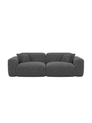 2-Sitzer Design Sofa „Aras“ mit Bouclé-Bezug Bouclé Graphit BLOOMINGLOFT Collection