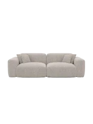2-Sitzer Design Sofa „Aras“ mit Bouclé-Bezug Bouclé Toffee BLOOMINGLOFT Collection