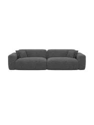 3-Sitzer Design Sofa „Aras“ mit Bouclé-Bezug Bouclé Graphit BLOOMINGLOFT Collection