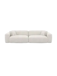 3-Sitzer Design Sofa „Aras“ mit Bouclé-Bezug Bouclé White BLOOMINGLOFT Collection