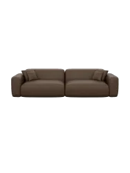 3-Sitzer Design Echtleder Sofa „Aras“ Echtleder Dark Brown BLOOMINGLOFT Collection