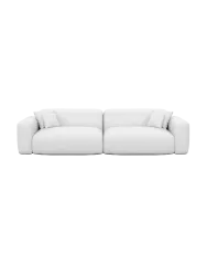 3-Sitzer Design Echtleder Sofa „Aras“ Echtleder Weiss BLOOMINGLOFT Collection