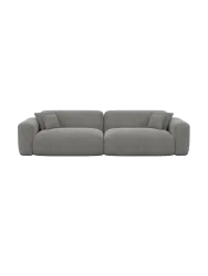3-Sitzer Design Sofa „Aras“ mit Strukturstoff-Bezug Strukturstoff Grau BLOOMINGLOFT Collection