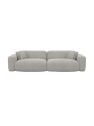 3-Sitzer Design Sofa „Aras“ mit Strukturstoff-Bezug Strukturstoff Hellgrau BLOOMINGLOFT Collection