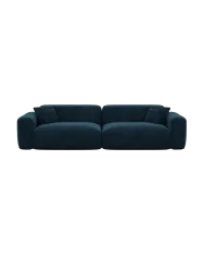3-Sitzer Design Sofa „Aras“ mit Samtbezug Samtbezug Königsblau BLOOMINGLOFT Collection