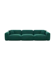 4-Sitzer Design Sofa „Aras“ mit Samtbezug Samtbezug Grün BLOOMINGLOFT Collection
