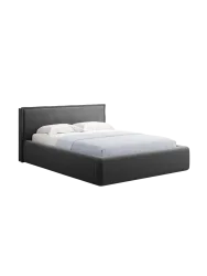 Design Polsterbett „Tena“ mit Ablagefach, Samt Grau chosen by Bloomingloft