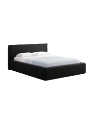 Design Polsterbett „Tena“ mit Ablagefach, Samt Schwarz chosen by Bloomingloft
