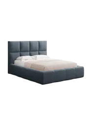 Design Polsterbett „Isa“ mit Ablagefach, Strukturstoff Dunkelgrau chosen by Bloomingloft