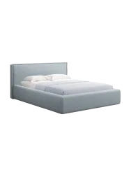 Design Polsterbett „Tena“ mit Ablagefach, Strukturstoff Hellblau chosen by Bloomingloft