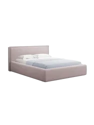 Design Polsterbett „Tena“ mit Ablagefach, Strukturstoff Rosa chosen by Bloomingloft