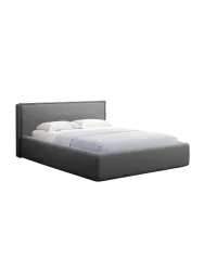 Design Polsterbett „Tena“ mit Ablagefach, Strukturstoff Dunkelgrau chosen by Bloomingloft