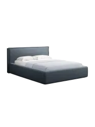 Design Polsterbett „Tena“ mit Ablagefach, Strukturstoff Dunkelblau chosen by Bloomingloft