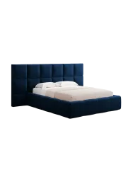 Design Polsterbett „Isa XL“ mit Ablagefach, Samt Königsblau chosen by Bloomingloft
