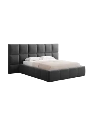 Design Polsterbett „Isa XL“ mit Ablagefach, Samt Grau chosen by Bloomingloft