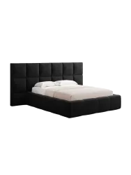 Design Polsterbett „Isa XL“ mit Ablagefach, Samt Schwarz chosen by Bloomingloft